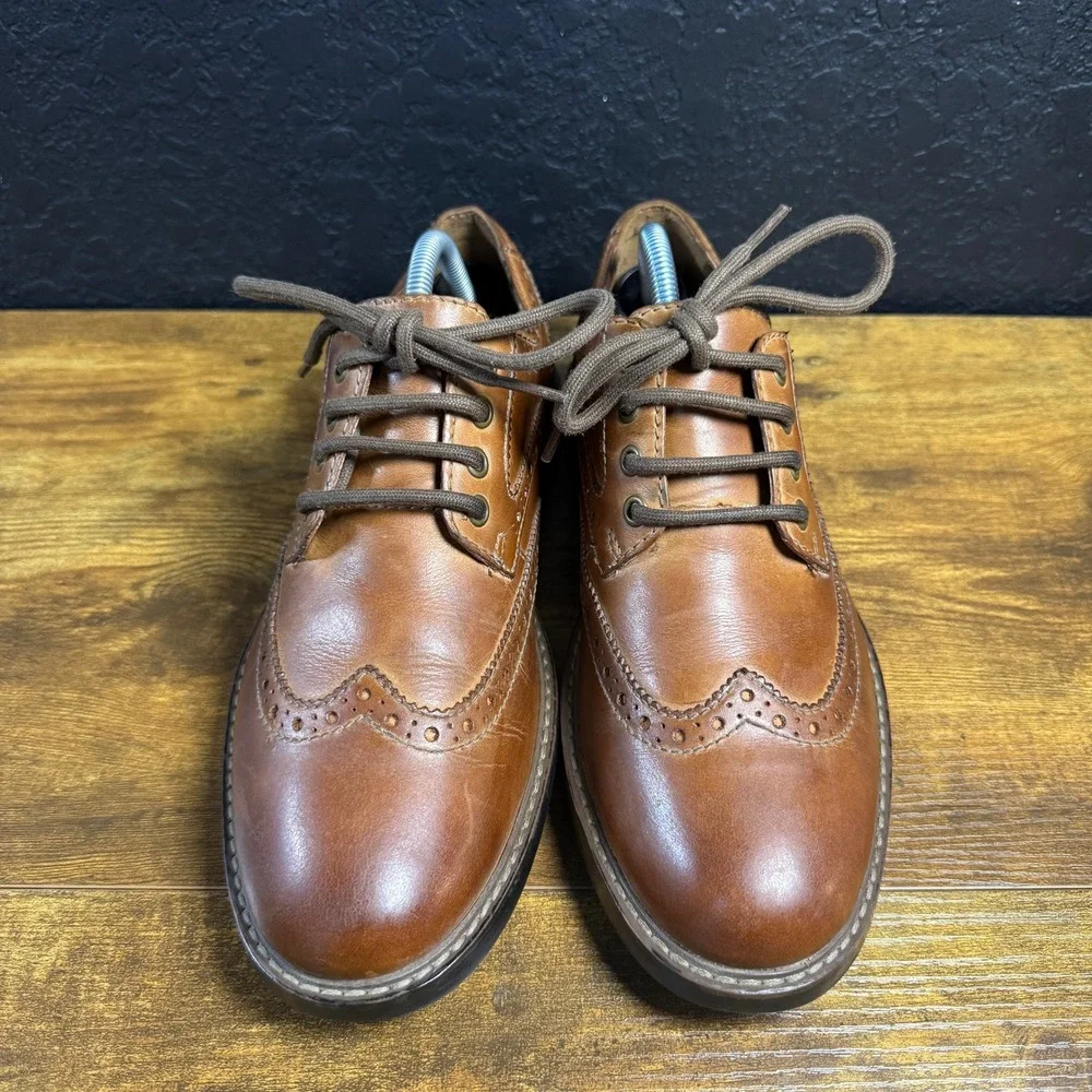 Clarks Batcombe Lord 261293517070 Brown Leather Wingtip Brogue Mens Size 8